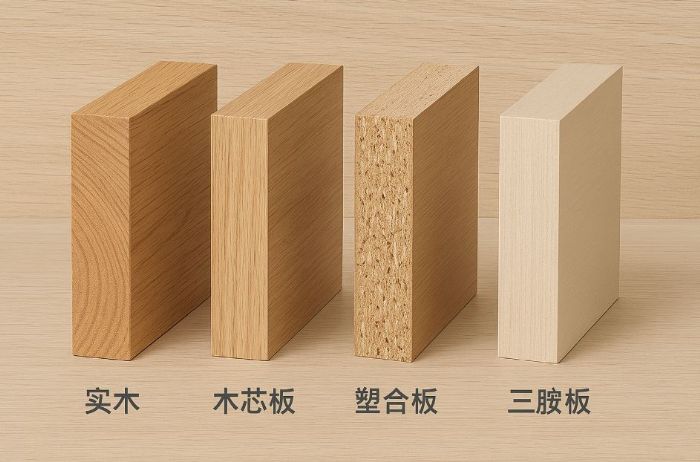 如何選擇木質板材？實木、木芯、塑合、三胺板的差異解析